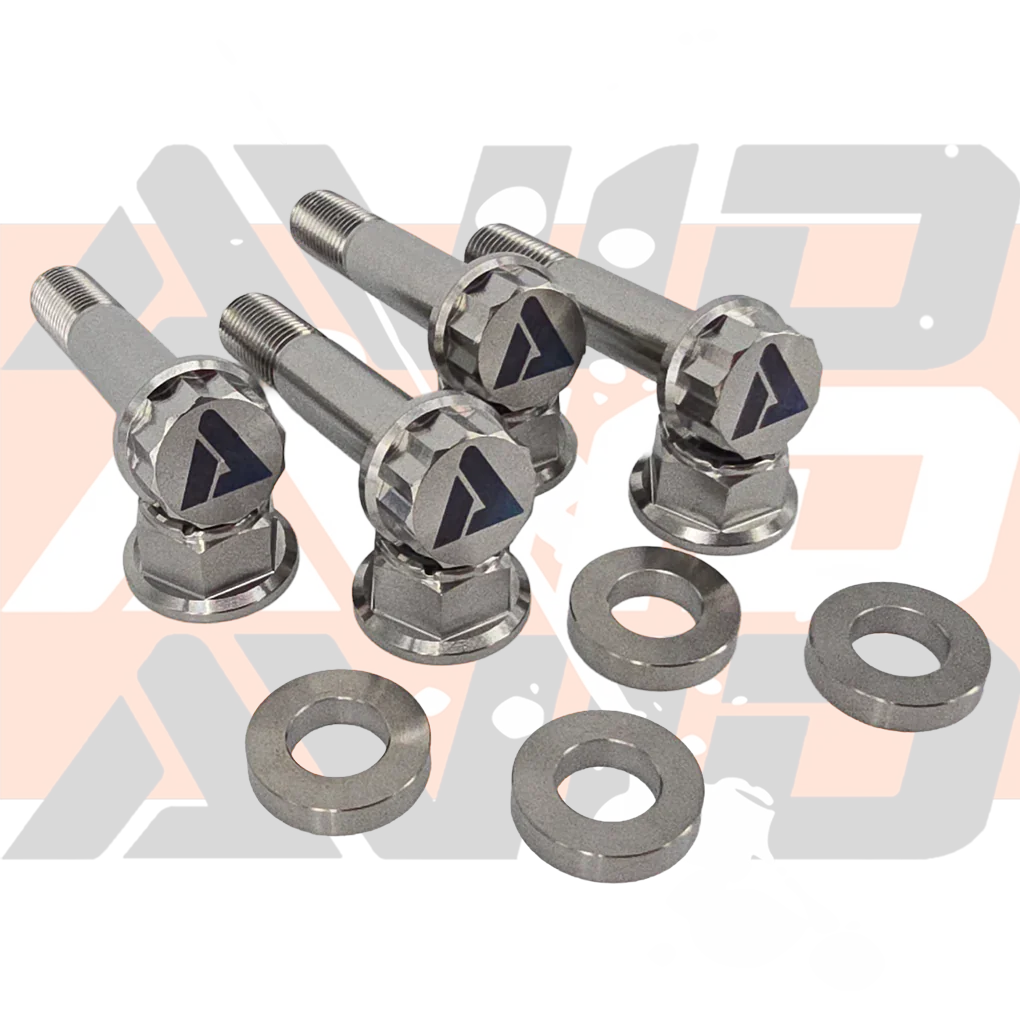 Can-Am Maverick X3 Factory Rear Shock Titanium Bolt Hardware Kit, 12 Piece | AVID Racing