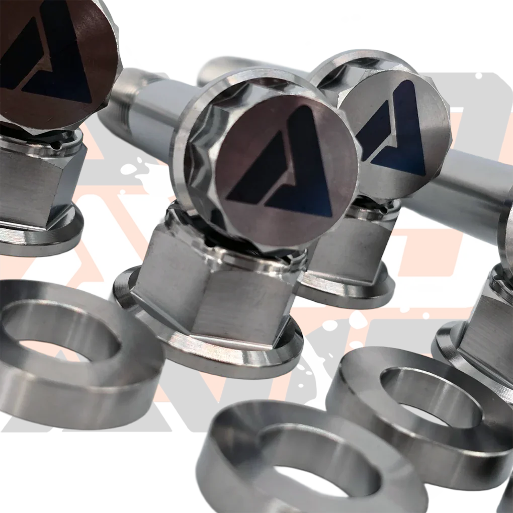 Can-Am Maverick X3 Factory Rear Shock Titanium Bolt Hardware Kit, 12 Piece | AVID Racing