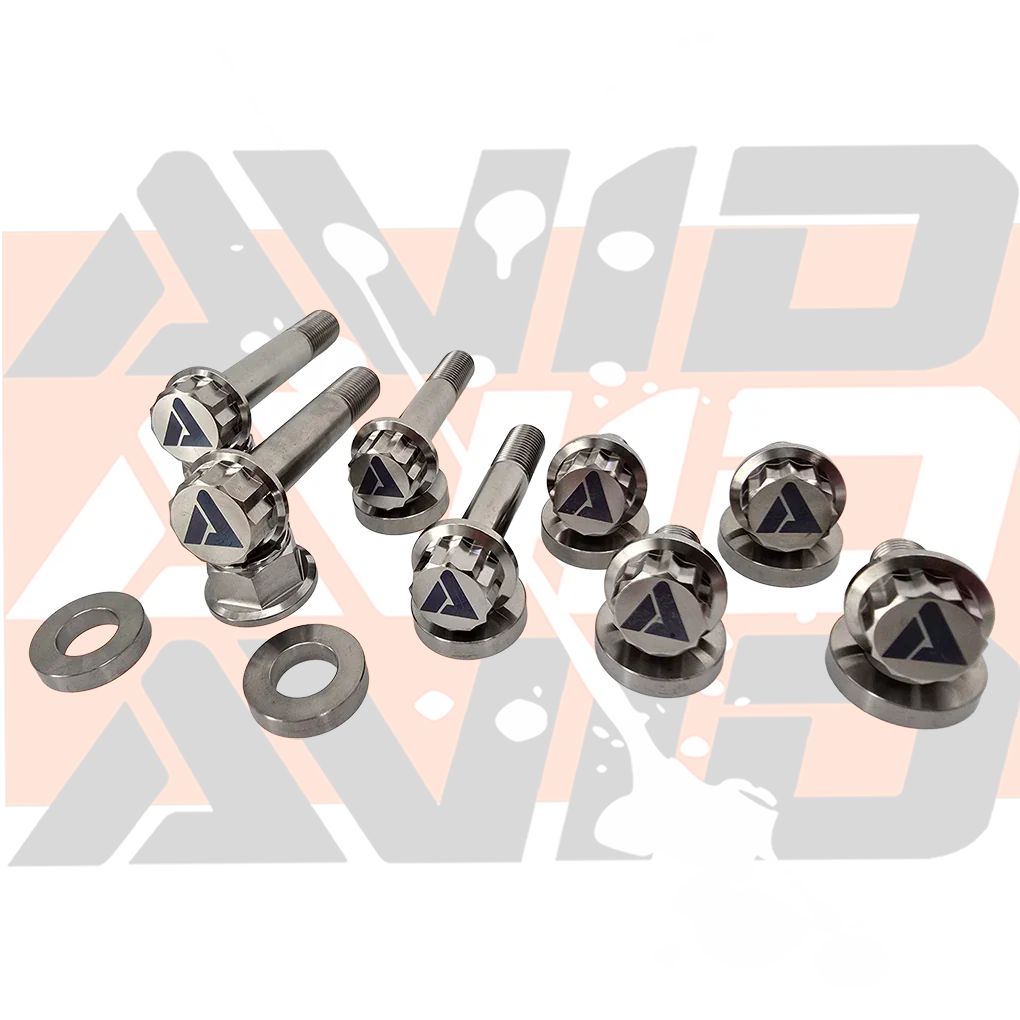Yamaha YXZ1000 Factory Engine Mount Titanium Bolt Hardware Kit, 12 Piece | AVID Racing