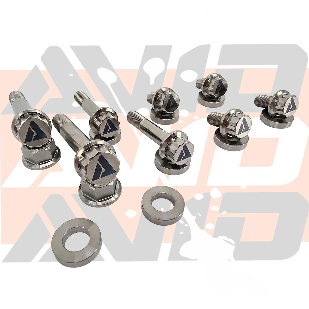 Yamaha YXZ1000 Factory Engine Mount Titanium Bolt Hardware Kit, 12 Piece | AVID Racing