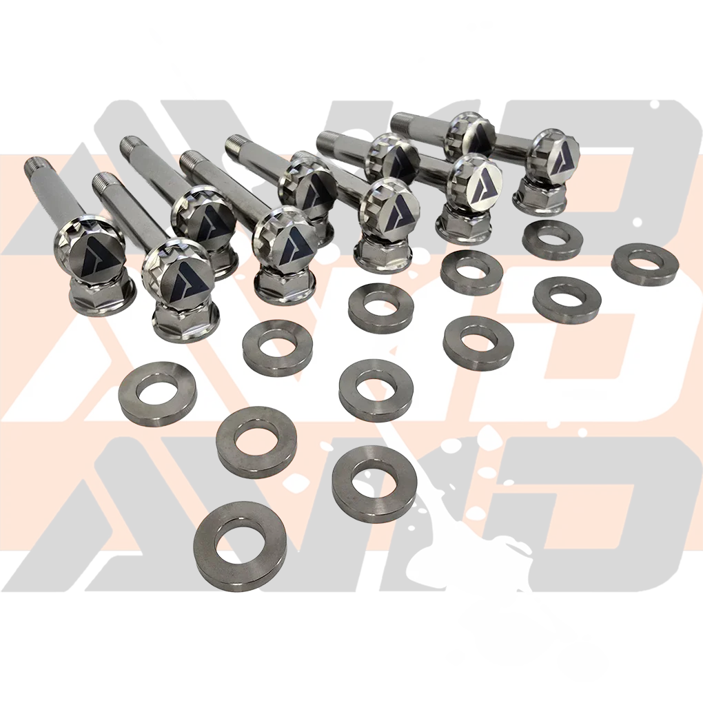 Polaris RZR Pro R Factory Rear Trailing Arm Titanium Bolt Hardware Kit, 18 Piece | AVID Racing