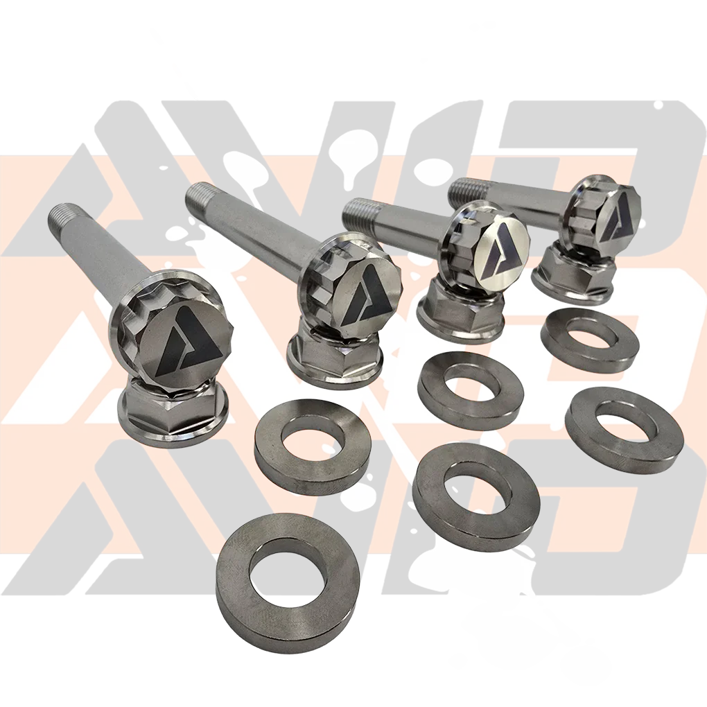 Polaris RZR Pro R Factory Front Shock Titanium Bolt Hardware Kit, 12 Piece | AVID Racing