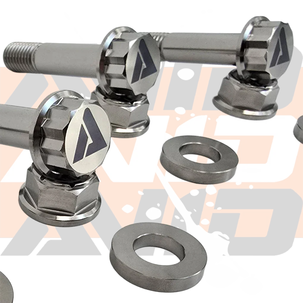 Polaris RZR Pro R Factory Rear Shock Titanium Bolt Hardware Kit, 12 Piece | AVID Racing