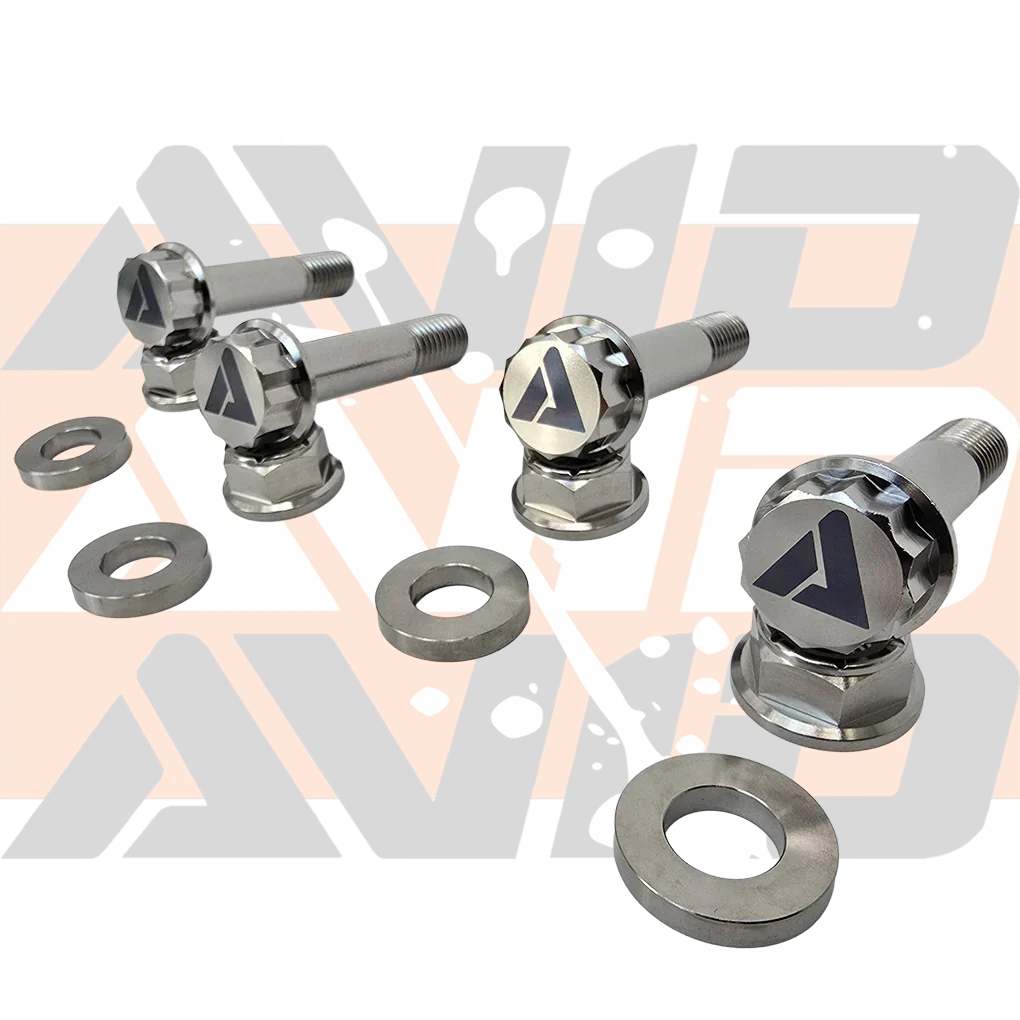 Polaris RZR Pro R Factory Rear Shock Titanium Bolt Hardware Kit, 12 Piece | AVID Racing