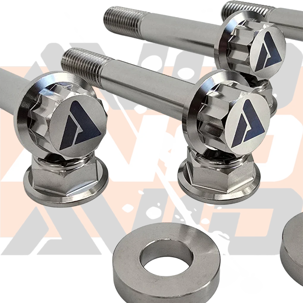 Yamaha YXZ1000 Factory Front Shock Titanium Bolt Hardware Kit, 12 Piece | AVID Racing