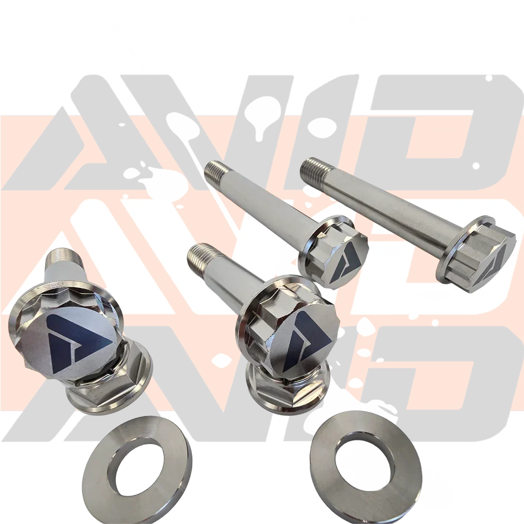 Can-Am Maverick R Factory Front Shock Replacement Titanium Bolt Hardware Kit, 8 Piece | AVID Racing