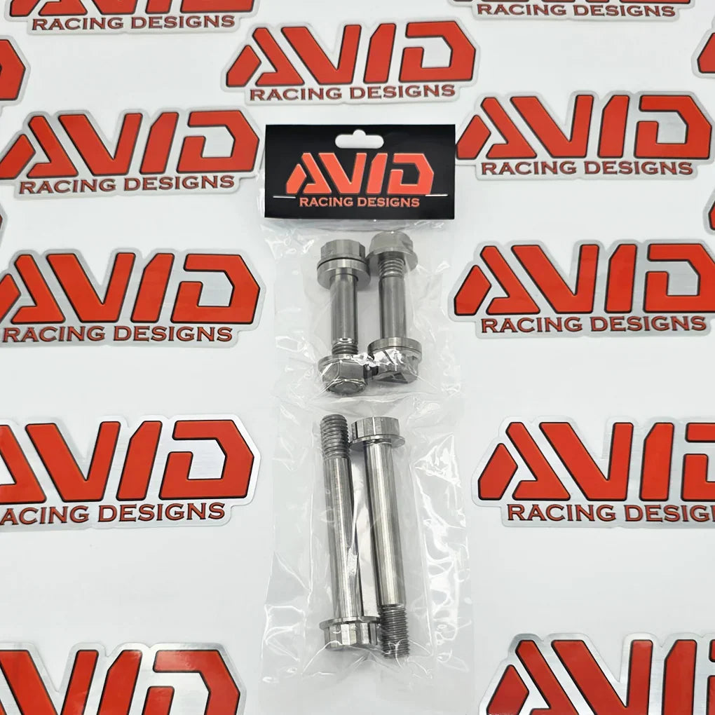 Can-Am Maverick R Factory Front Shock Replacement Titanium Bolt Hardware Kit, 8 Piece | AVID Racing