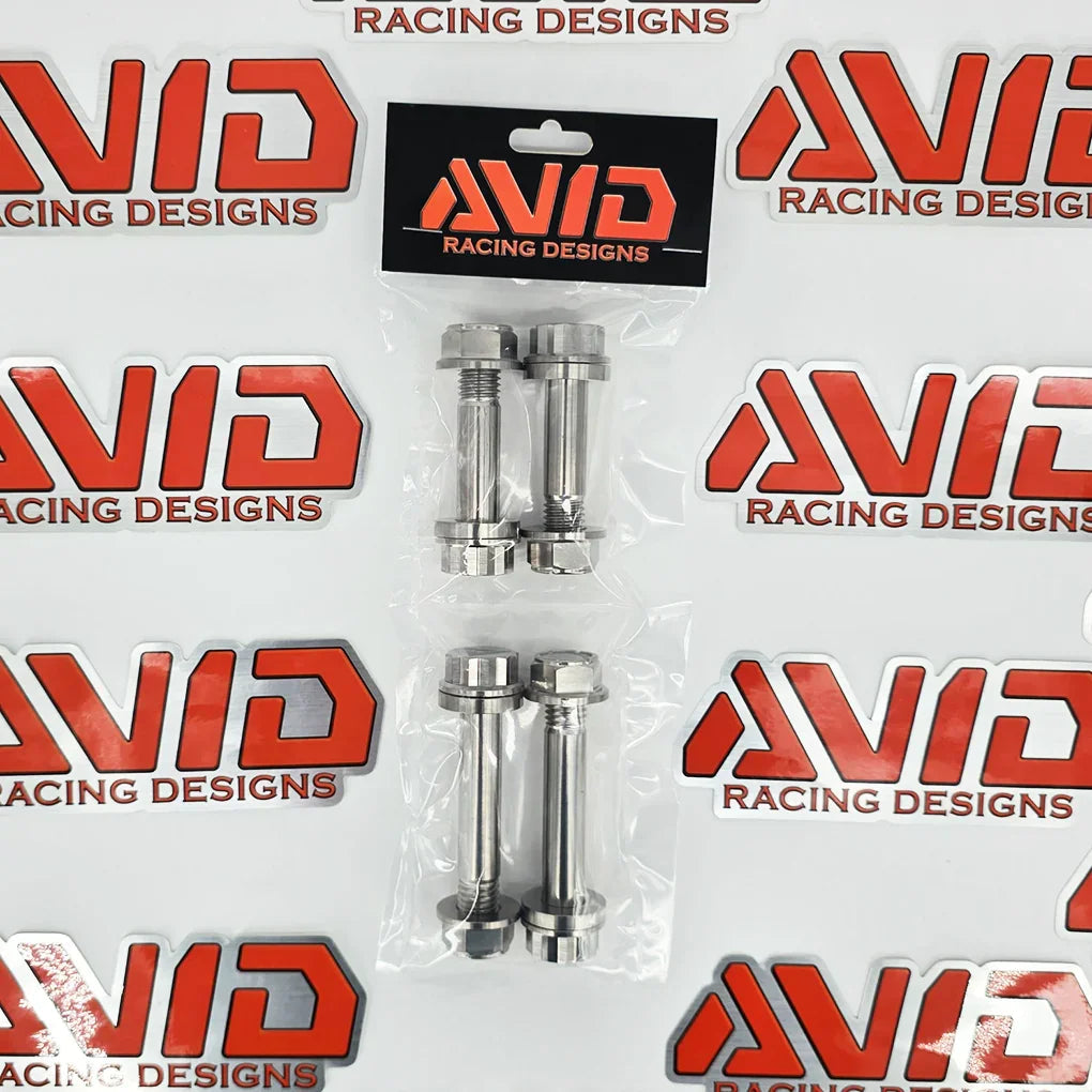 Can-Am Maverick R Factory Rear Shock Replacement Titanium Bolt Hardware Kit, 12 Piece | AVID Racing