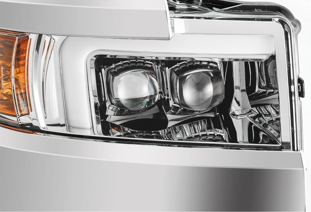 Alpha Rex 15-19 Chevrolet Silverado 2500HD/3500HD NOVA-Series LED Projector Headlights Chrome G2