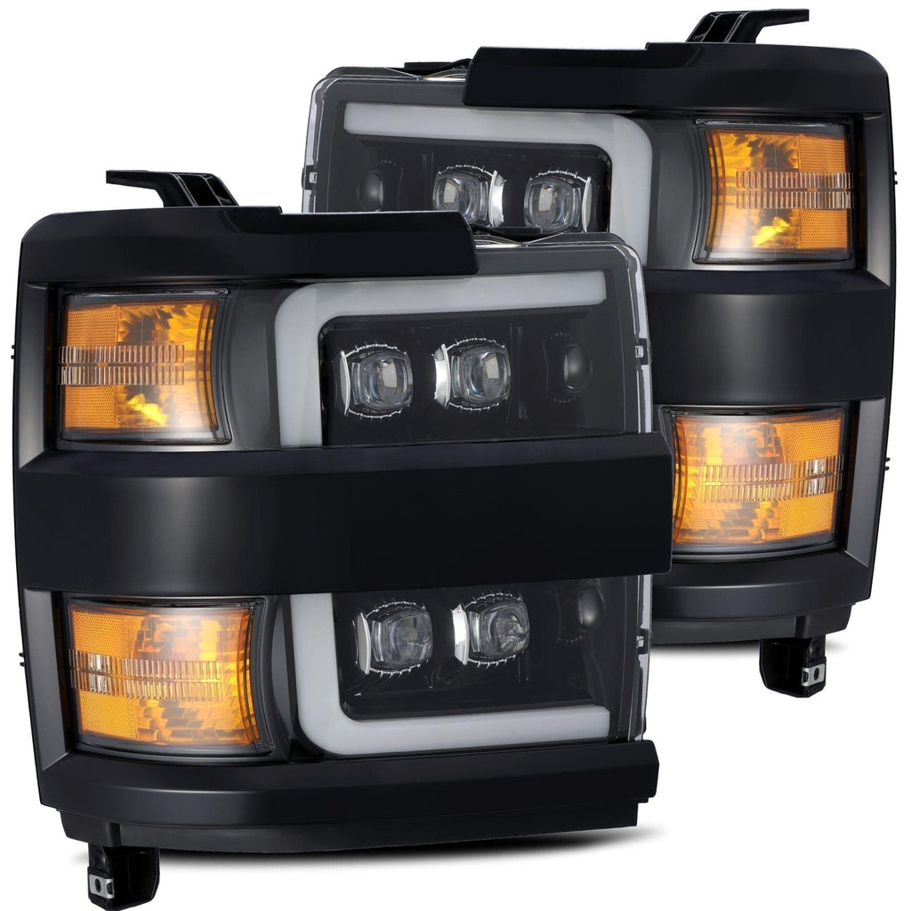 Alpha Rex 15-19 Chevrolet Silverado 2500HD/3500HD NOVA-Series LED Projector Headlights Jet Black G2