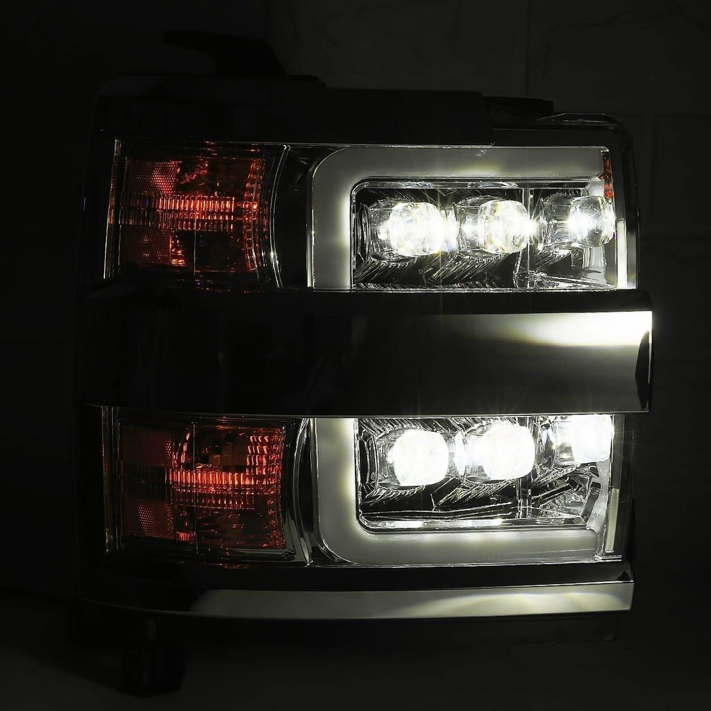Alpha Rex 15-19 Chevrolet Silverado 2500HD/3500HD NOVA-Series LED Projector Headlights Jet Black G2