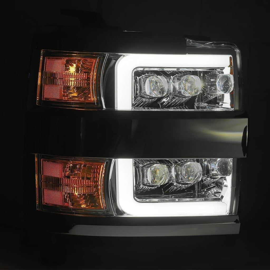 Alpha Rex 15-19 Chevrolet Silverado 2500HD/3500HD NOVA-Series LED Projector Headlights Chrome G2