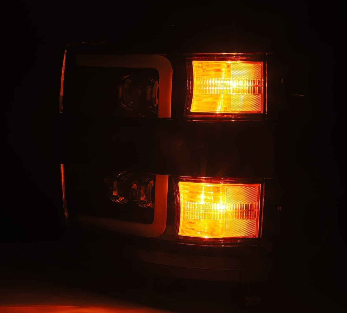 Alpha Rex 15-19 Chevrolet Silverado 2500HD/3500HD NOVA-Series LED Projector Headlights Jet Black G2