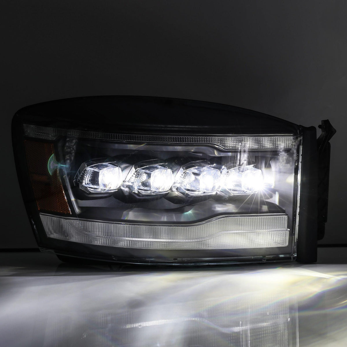 Alpha Rex 06-08 Dodge Ram NOVA-Series LED Projector Headlights Black