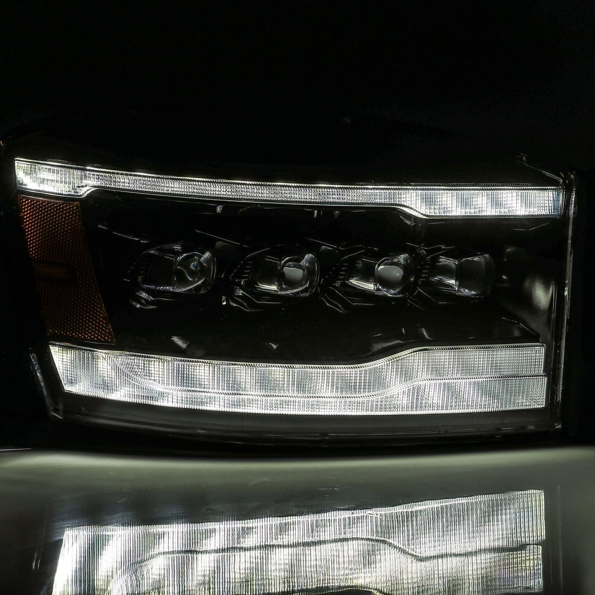 Alpha Rex 06-08 Dodge Ram NOVA-Series LED Projector Headlights Alpha-Black