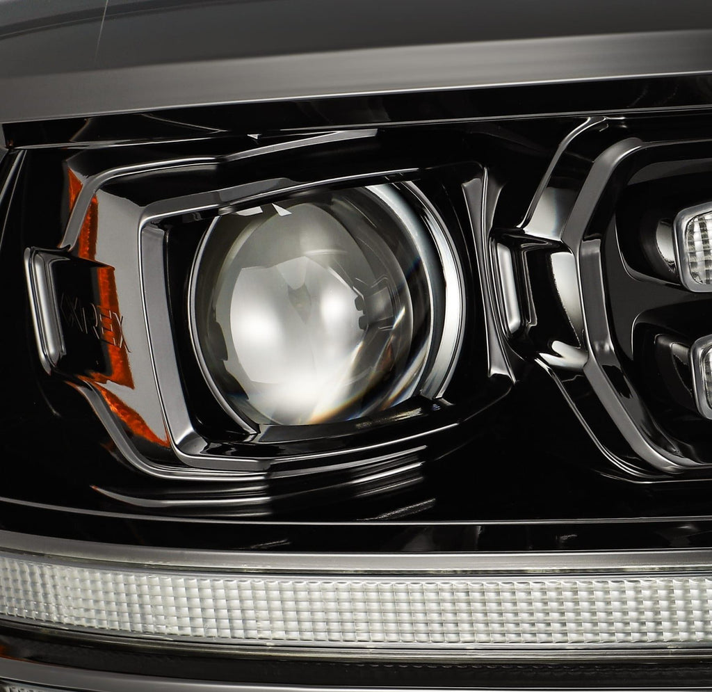 Alpha Rex 09-18 Ram Truck LUXX-Series (5th Gen 2500 Style) LED Projector Headlights Alpha-Black