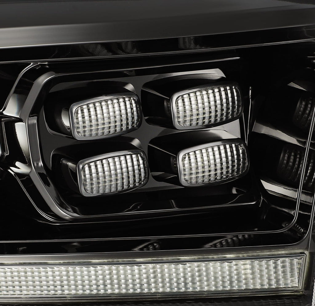 Alpha Rex 09-18 Ram Truck LUXX-Series (5th Gen 2500 Style) LED Projector Headlights Alpha-Black