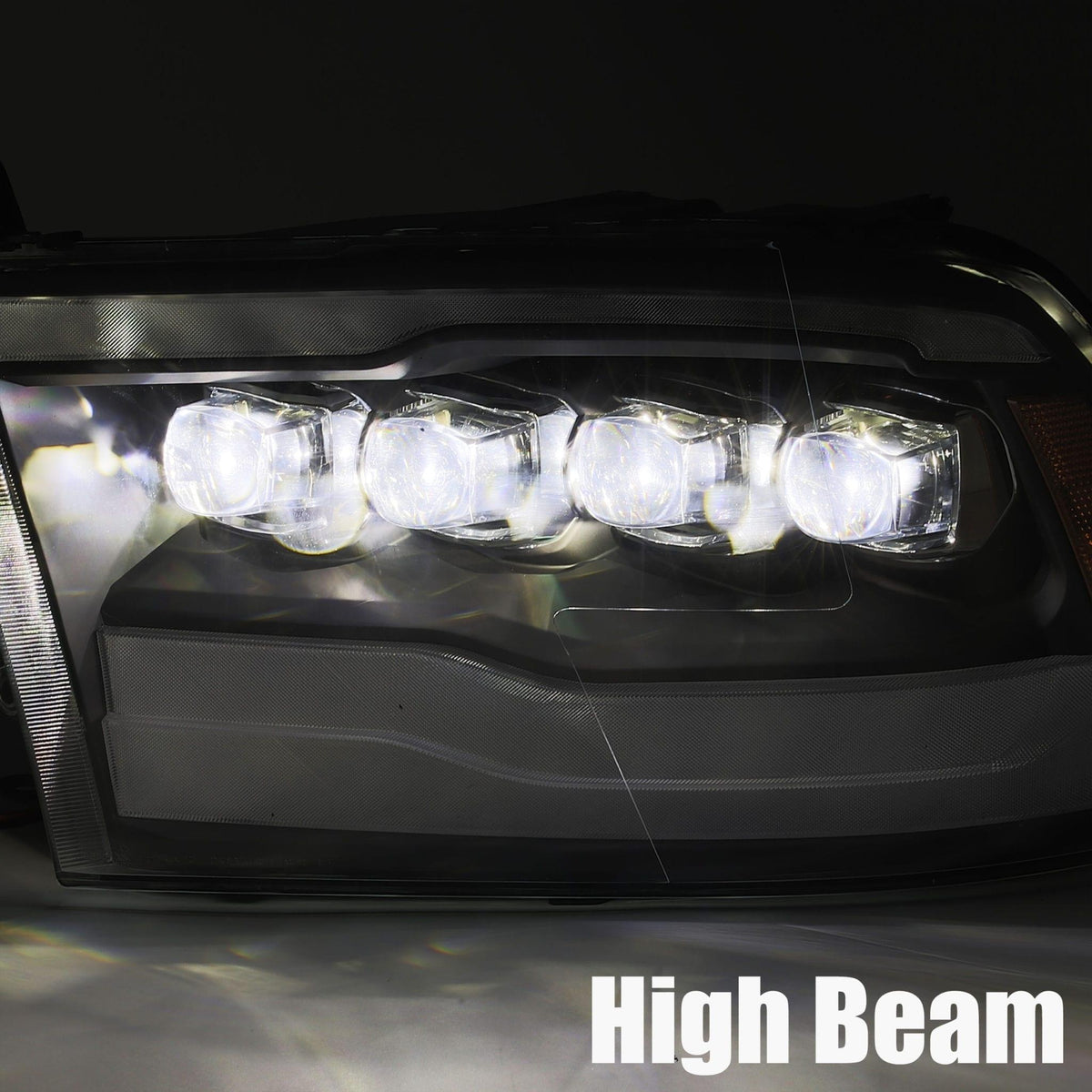 Alpha Rex 09-18 Ram Truck NOVA-Series LED Projector Headlights Jet Black