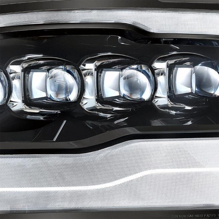 Alpha Rex 09-18 Ram Truck NOVA-Series LED Projector Headlights Jet Black