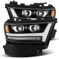 AlphaRex 2019-2024 Ram 1500 LUXX-Series LED Projector Headlights Black