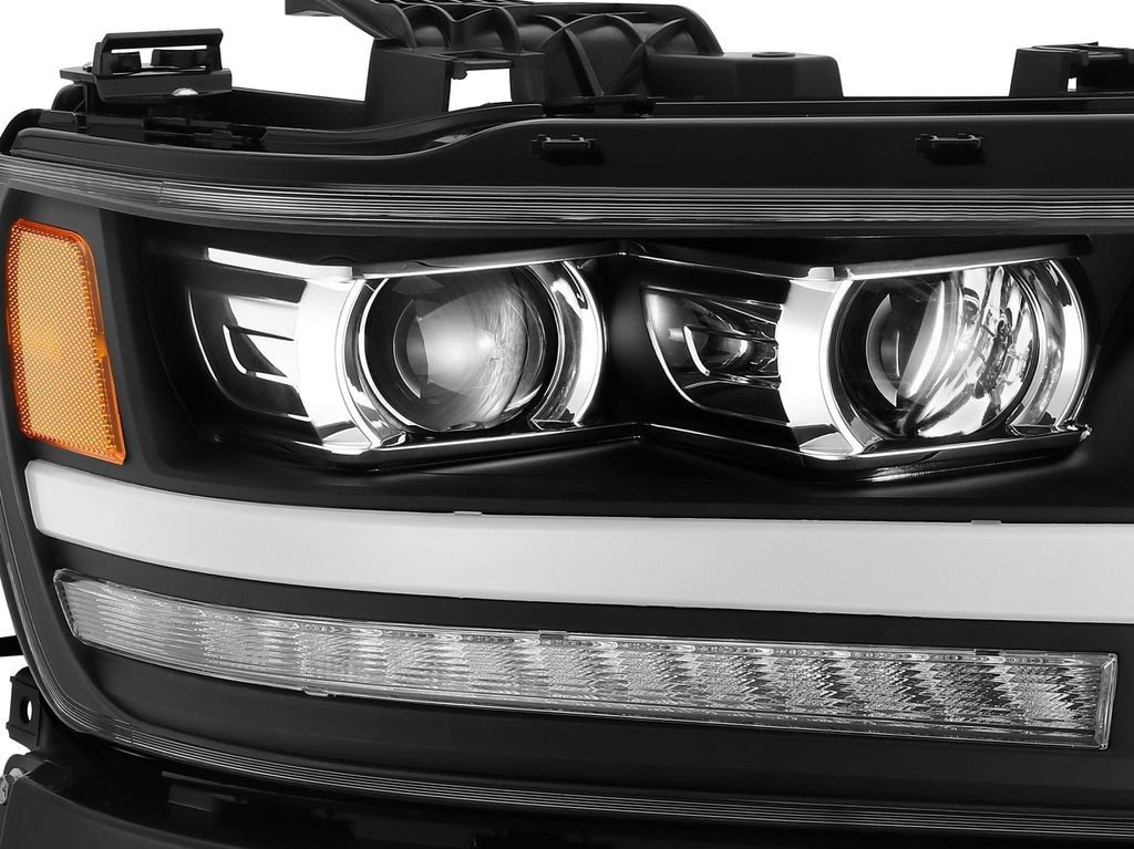 AlphaRex 2019-2024 Ram 1500 LUXX-Series LED Projector Headlights Jet Black