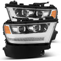 AlphaRex 2019-2024 Ram 1500 LUXX-Series LED Projector Headlights Chrome