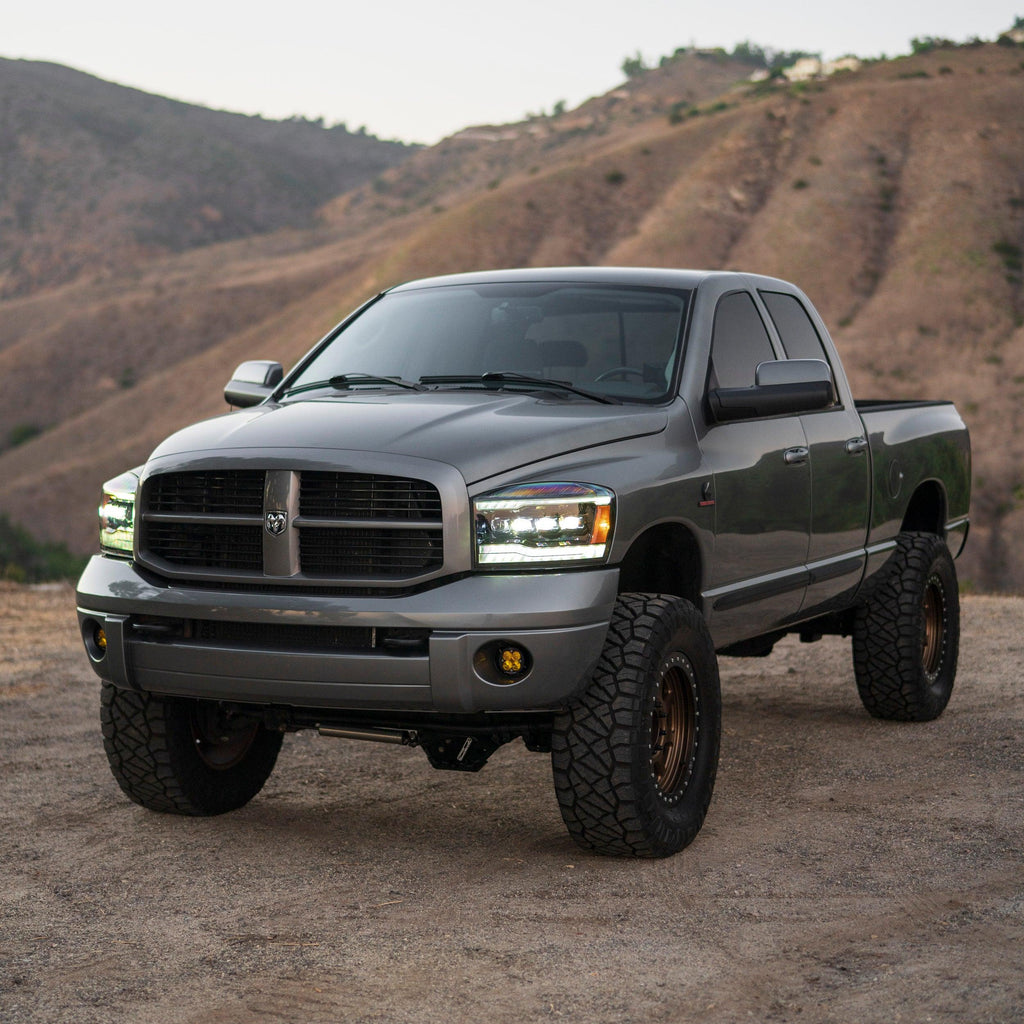 Alpha Rex 06-08 Dodge Ram NOVA-Series LED Projector Headlights Alpha-Black