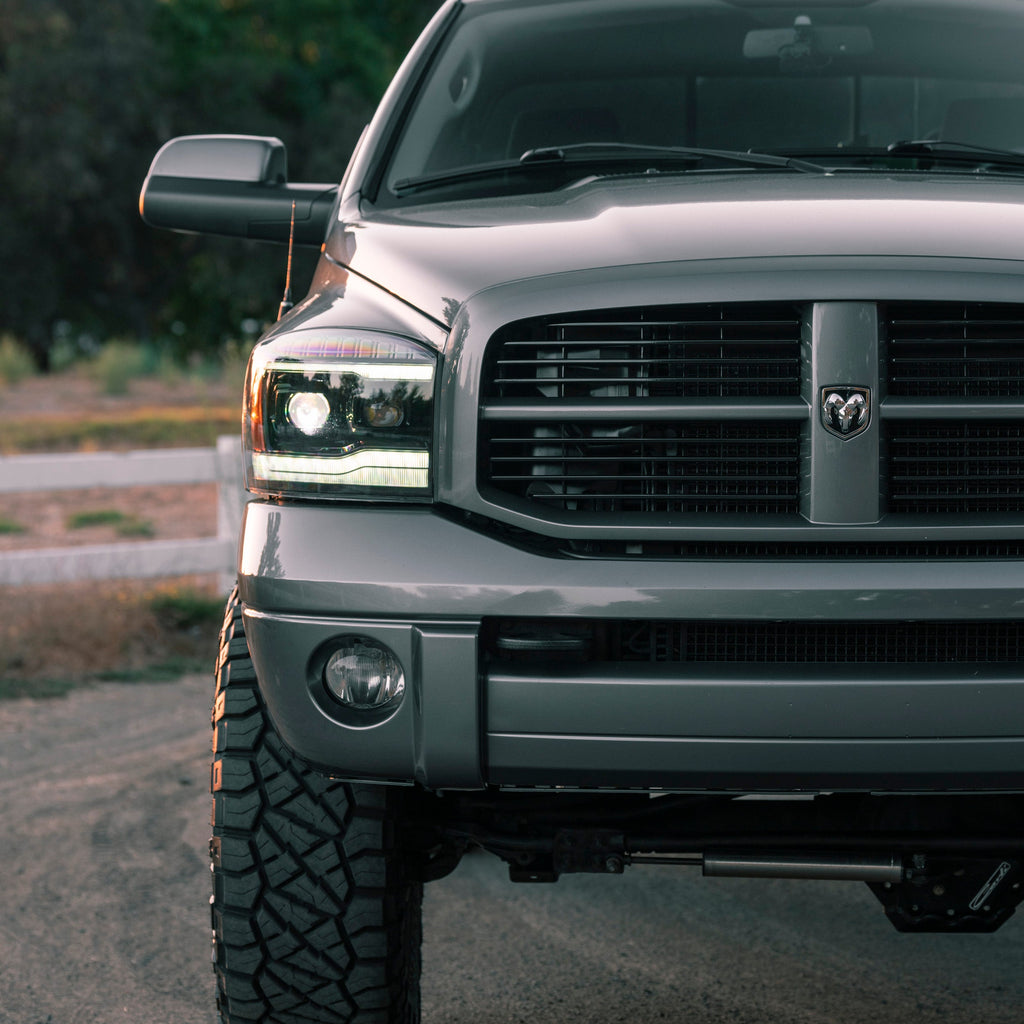 Alpha Rex 06-08 Dodge Ram LUXX-Series LED Projector Headlights Alpha-Black