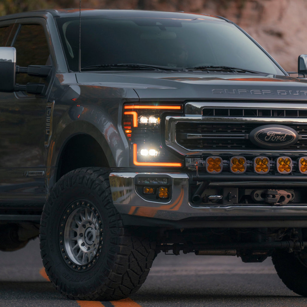 Alpha Rex 20-22 Ford Super Duty NOVA-Series LED Projector Headlights Black