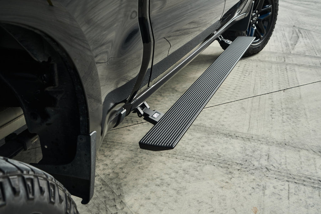 2015-2026 FORD F-150 CREW CAB/ 2017-2024 RAPTOR/ 2022-2024 F-150 LIGHTNING/ 2017-2024 F-250/F-350 SUPERDUTY CREW CAB E-POWER BOARD STEPS