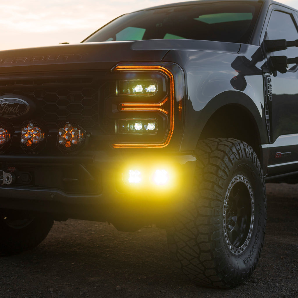 2023+ Ford Super Duty Baja Designs Squadron SAE / Squadron Pro Dual Fog Light Kit