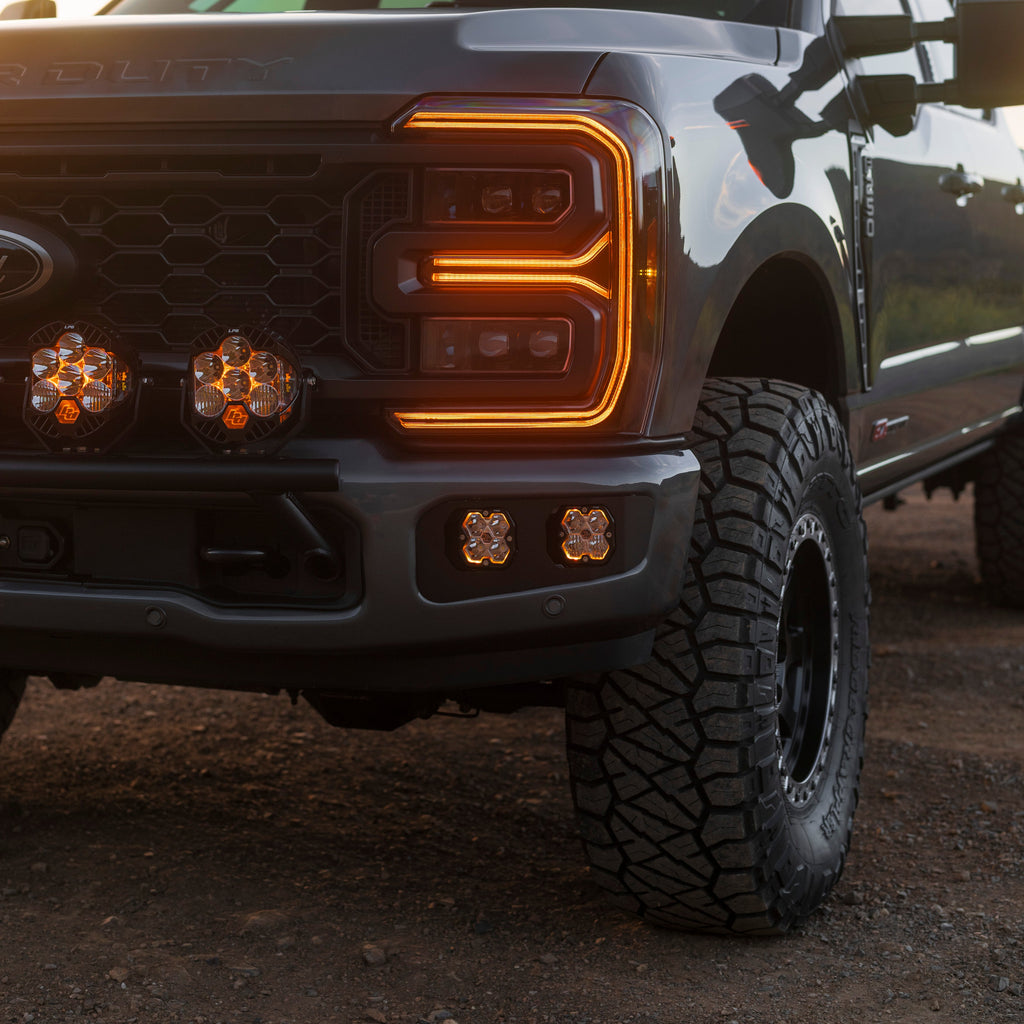 2023+ Ford Super Duty Baja Designs Squadron SAE / Squadron Sport Dual Fog Light Kit