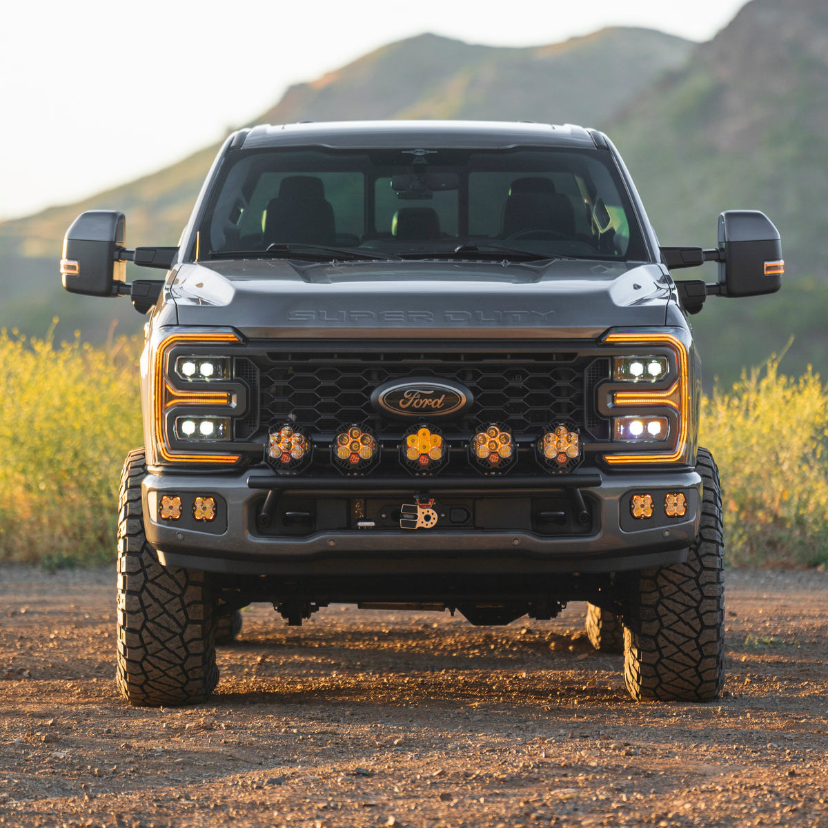 2023+ Ford Super Duty Baja Designs Squadron SAE / Squadron Pro Dual Fog Light Kit
