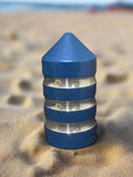 Intense Blue Billet Magnetic Base Caps | Marshin Whips Pair