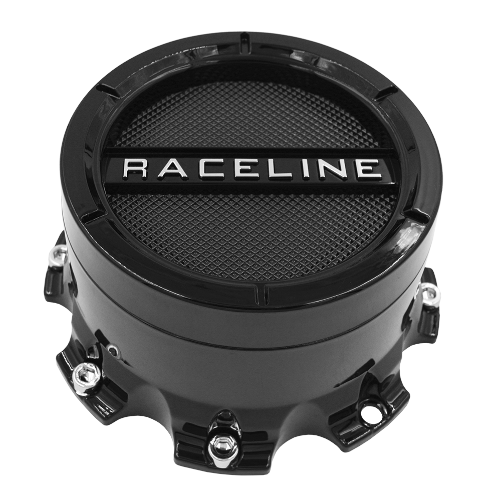CPR-938B-80 RACELINE WHEEL GLOSS BLACK 8X6.5/8X170 TALL CAP 8 LUG BOLT ON
