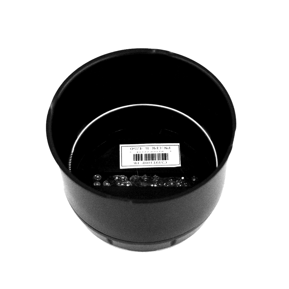 CPR-B-4250 RACELINE WHEELS 2PC PUSH THROUGH BLACK CAP 4.250 BORE