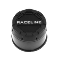 CPR-B-4250 RACELINE WHEELS 2PC PUSH THROUGH BLACK CAP 4.250 BORE