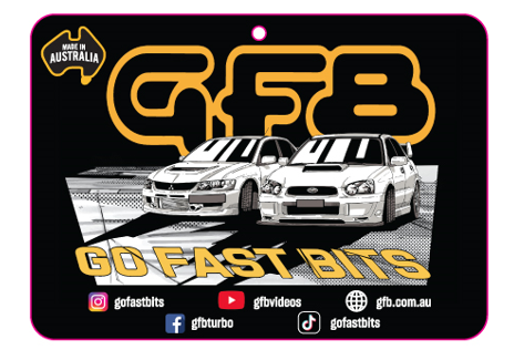 GFB Air Freshener with Subaru and Evo