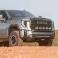 Chassis Unlimited 2020-Current GMC/Chevy HD Chase Light Mount – Front Curved Pod / Light Nerf Bar