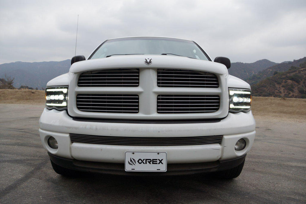 Alpha Rex 02-05 Dodge Ram NOVA-Series LED Projector Headlights Black