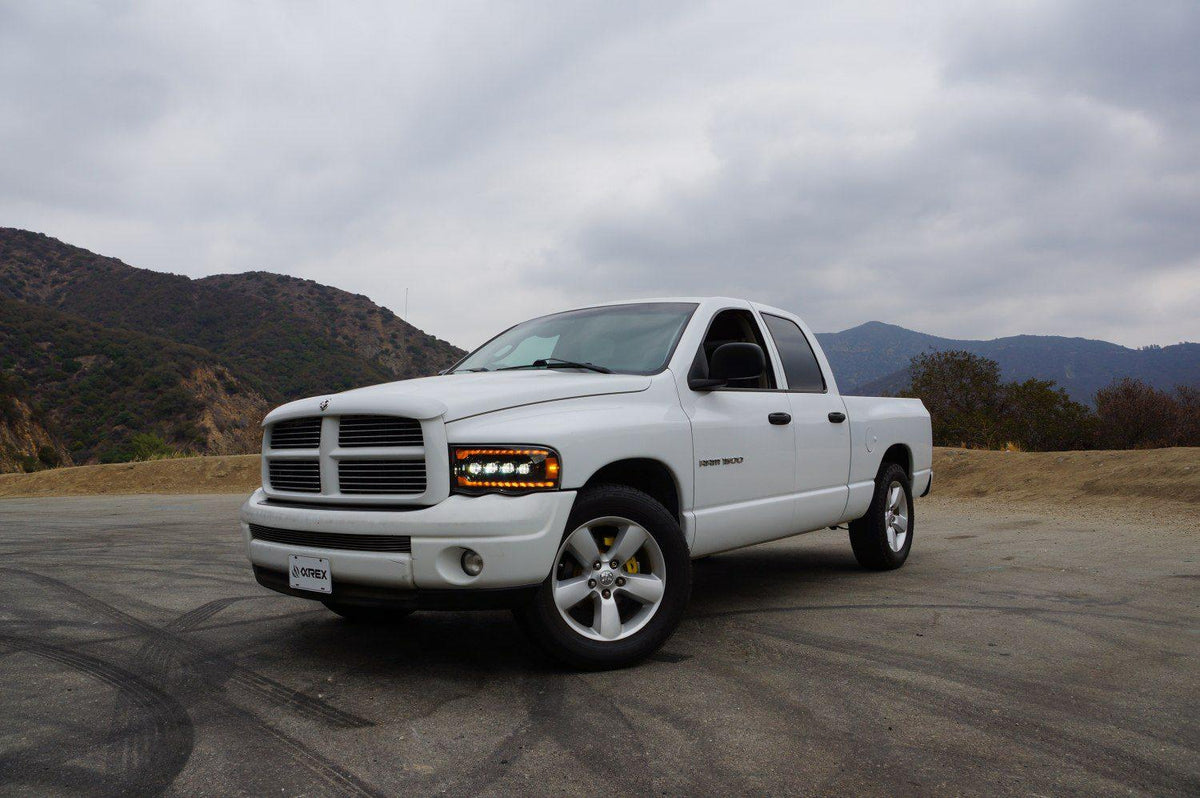 Alpha Rex 02-05 Dodge Ram NOVA-Series LED Projector Headlights Alpha-Black