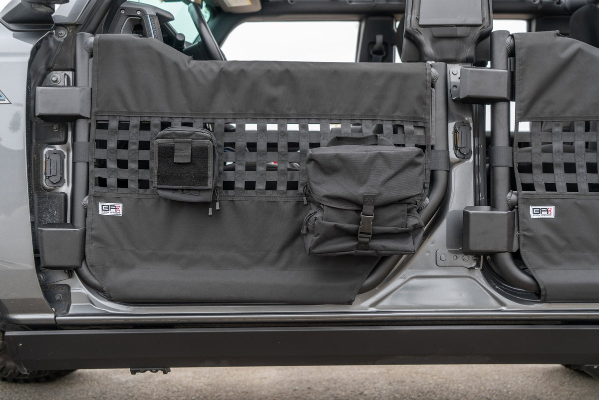 2021-2026 FORD BRONCO FRONT TUBE DOORS WITH WEBBING, PAIR
