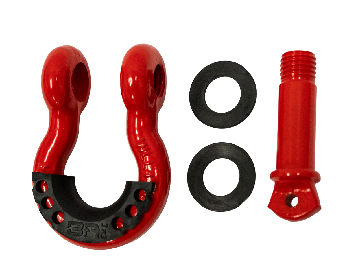 3/4 RED D-RING WITH ISOLATORS (SINGLE)