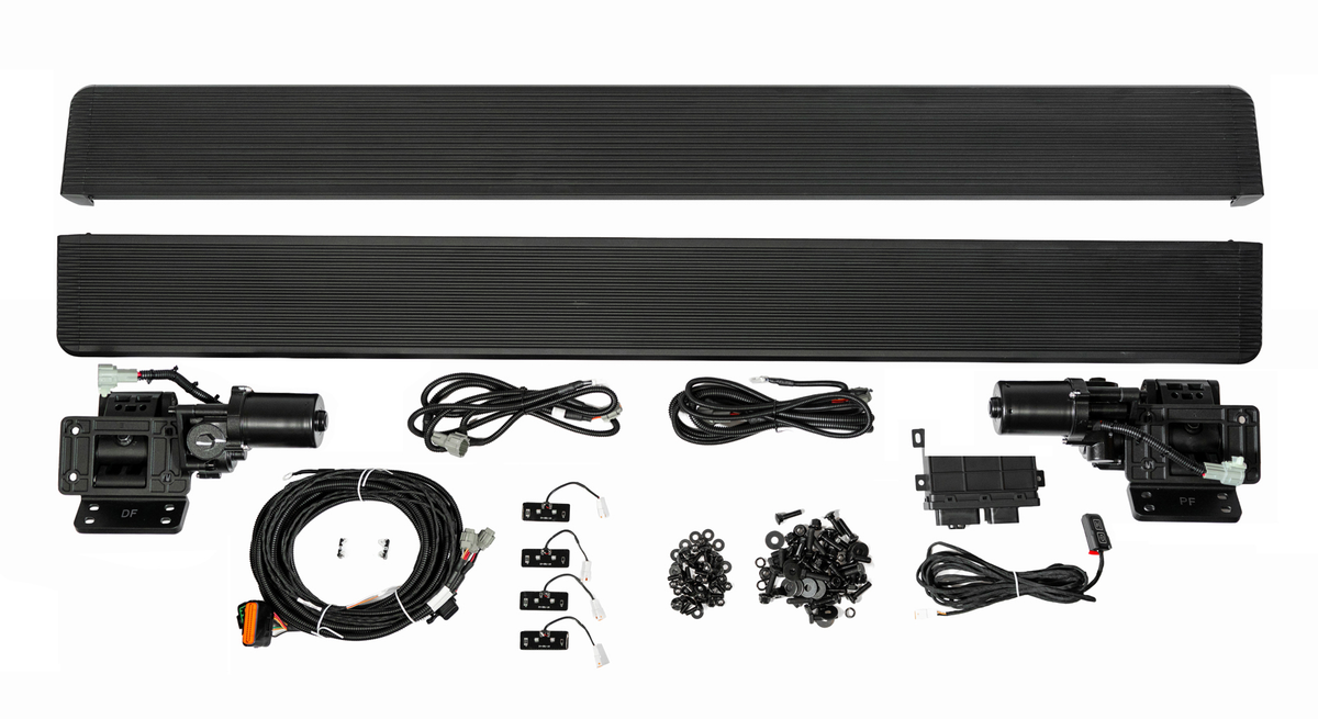 2022-2026 F150 LIGHTNING EV; 2021-2026 F150 SUPERCREW CAB; 2022-2026 F250/F350/F450/F550 SUPER DUTY CREW CAB E-POWER BOARD STEPS