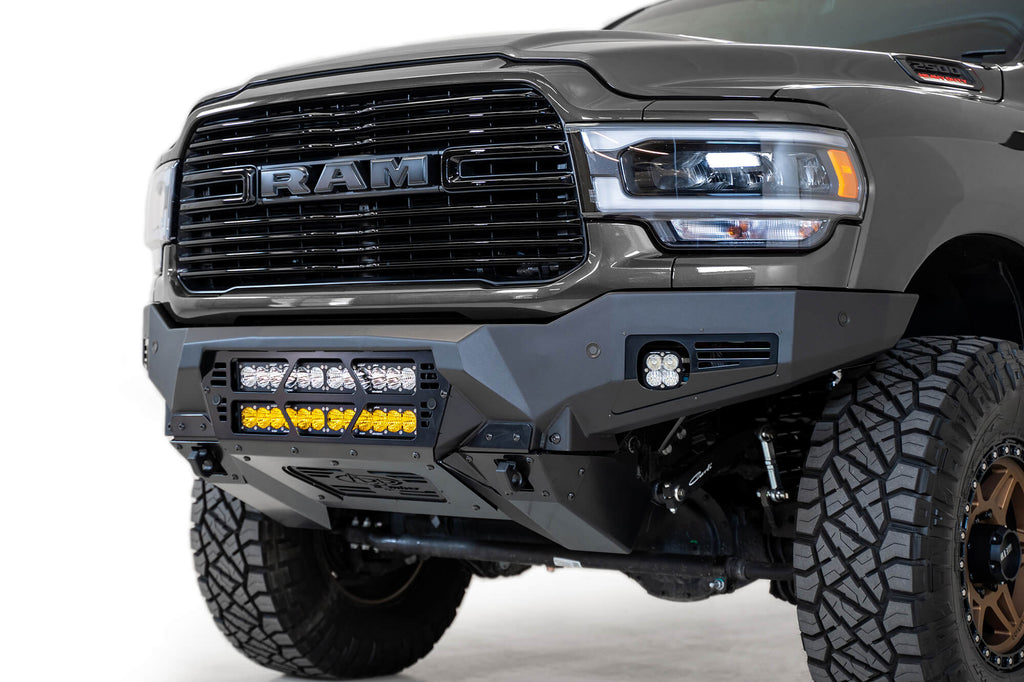 2019-2024 RAM 2500/3500 Bomber Front Bumper (Dual 20 Inch Lights)