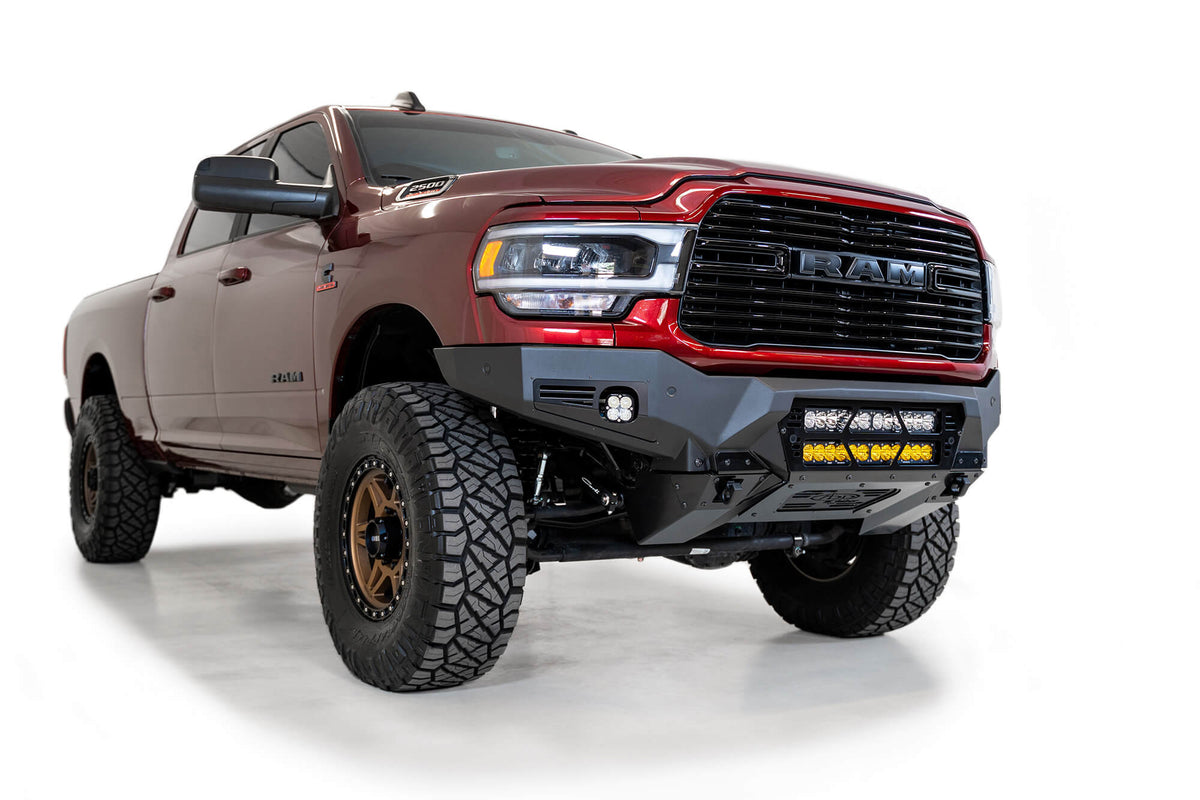 2019-2024 RAM 2500/3500 Bomber Front Bumper (Dual 20 Inch Lights)
