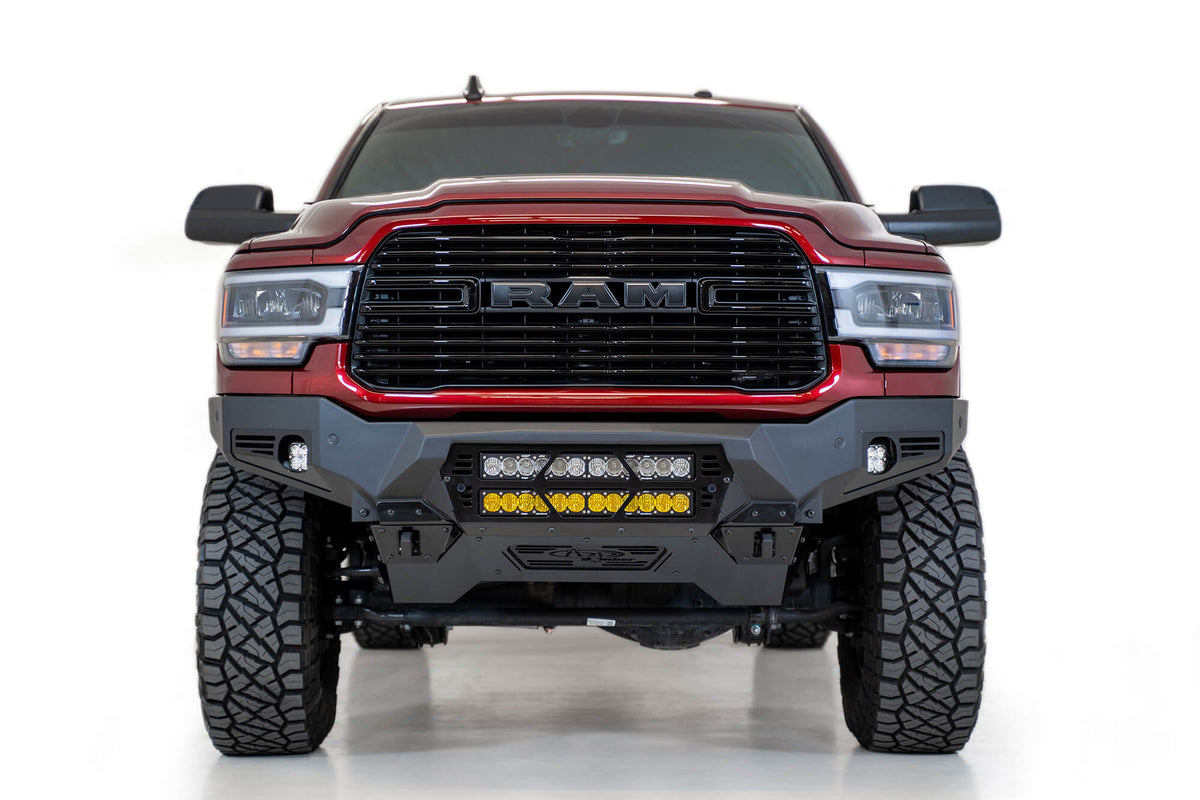 2019-2024 RAM 2500/3500 Bomber Front Bumper (Dual 20 Inch Lights)