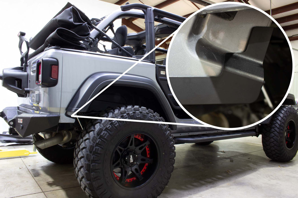 Fishbone Offroad Quarter Panel Chip Guards for 2018 & Up Jeep Wrangler FB13138