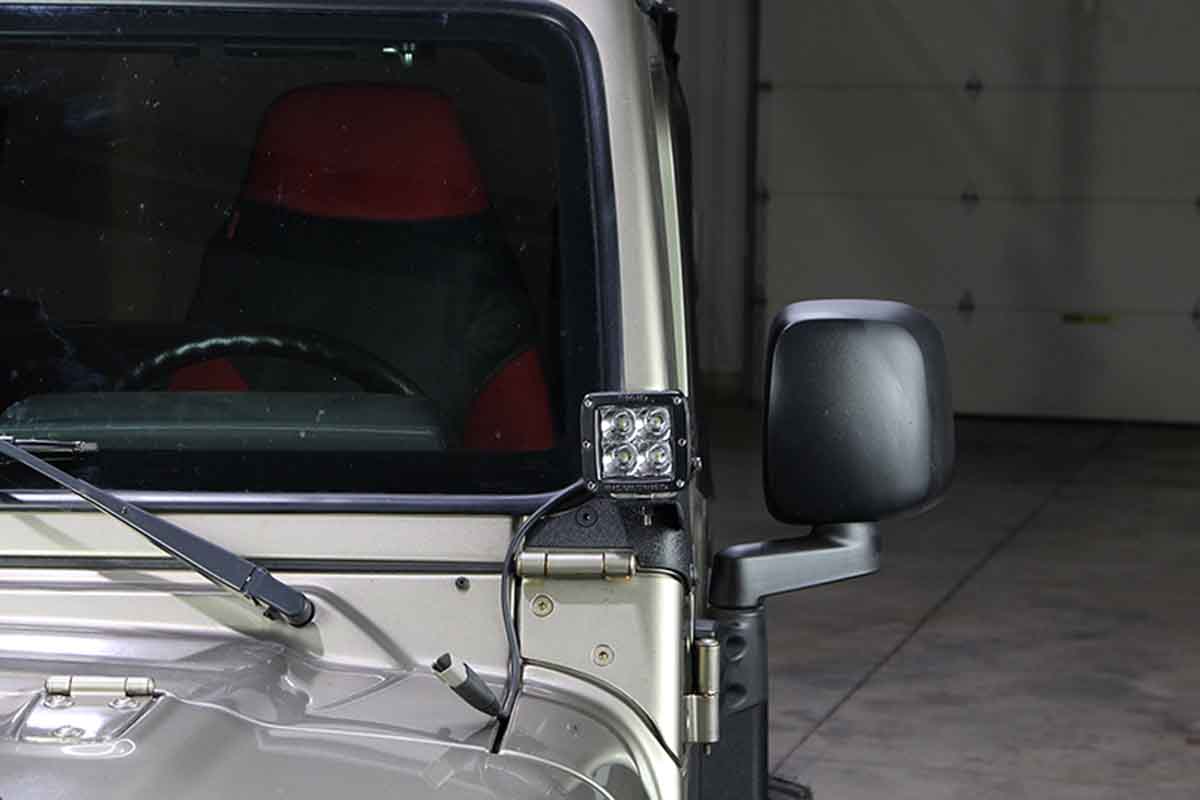 Fishbone Offroad Windshield Light Bracket for 1997-2006 Jeep Wrangler FB21031