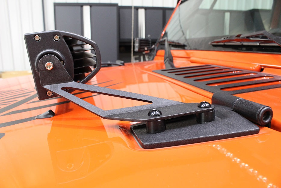 Fishbone Offroad Hood Light Mount Brackets for 2007-2018 Jeep Wrangler FB21066
